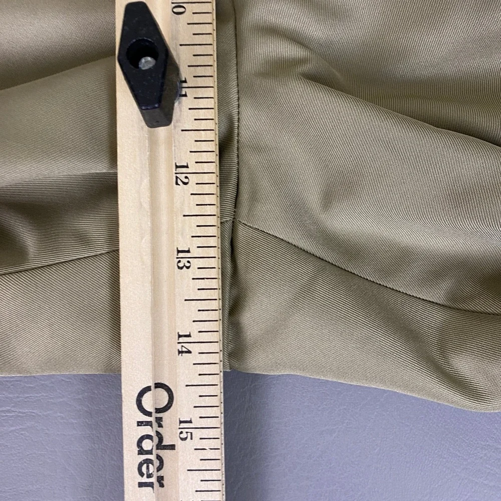 Croft & Barrow Dress Pants Mens Size 38x30 Khaki Tan‎ Flat Front 100% Polyester